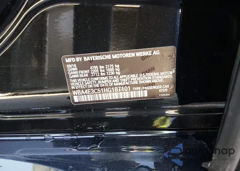 2017 BMW 440I Gran Coupe из США, поврежденный, VIN WBA4E3C51HG187101